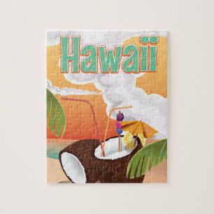 Poster van de vakantie op het strand van Hawaii Legpuzzel