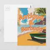  Poster van de vakantie van Antigua en Barbuda Briefkaart (Voorkant / Achterkant)