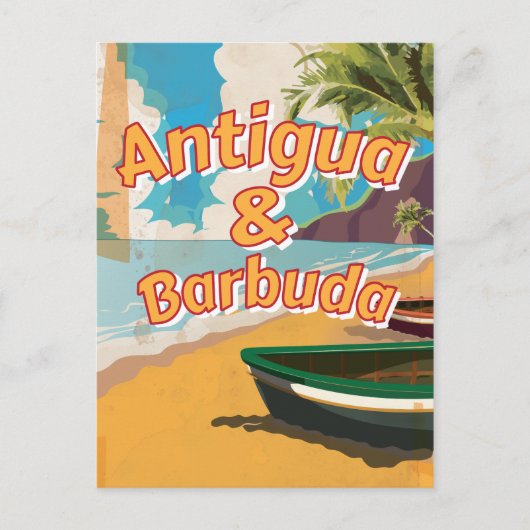  Poster van de vakantie van Antigua en Barbuda Briefkaart (Voorkant)