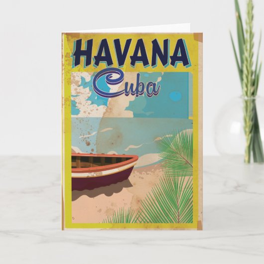 Poster van de vakantie van Havana, Cuba het Feestdagen Kaart (Voorkant)