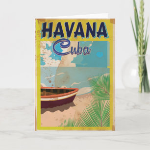 Poster van de vakantie van Havana, Cuba het Feestdagen Kaart
