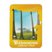 Poster van de vakantie van het Yellowstone Nationa Magneet (Verticaal)