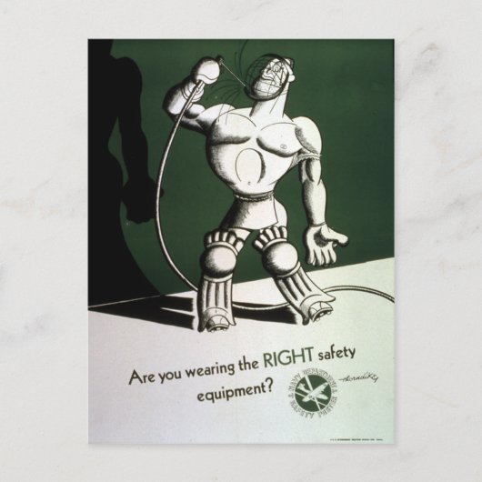  Poster van de veiligheidsuitrusting uit de Tweede Briefkaart (Voorkant)