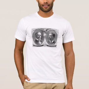 Poster van de verkiezingen van McKinley en Rooseve T-shirt