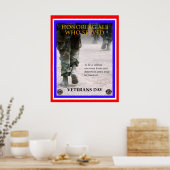 poster van de veteranen van 8.99 (Keuken)