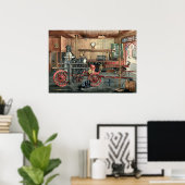 Poster van de Victoriaans era-brandweerpost (Thuiskantoor)