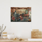 Poster van de Victoriaans era-brandweerpost (Keuken)