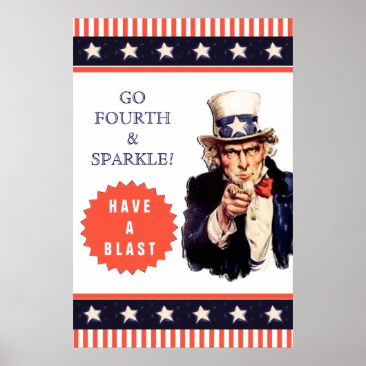 Poster van de vierde partij van juli (Voorkant)