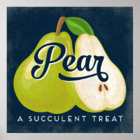 Poster van de Vintage van peren