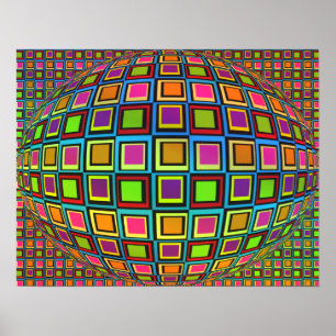 Poster van de visuele variëteit op-art