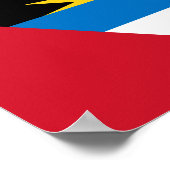 Poster van de vlag van Antigua en Barbuda (Hoek)