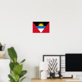 Poster van de vlag van Antigua en Barbuda (Thuiskantoor)
