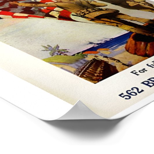 Poster van de vlag van het zeegebied (Hoek)