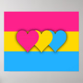 Poster van de vlag van Pansexuality (Voorkant)