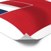 Poster van de vlag van Wallis en Futuna (Hoek)