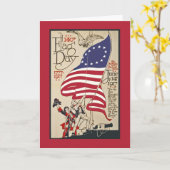 Poster van de  vlaggendag van de patriottische vla kaart (Gele Bloem)