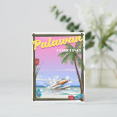Poster van de vlucht van Palawan Filipijnen Briefkaart (Staand voorkant)