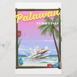 Poster van de vlucht van Palawan Filipijnen Briefpapier