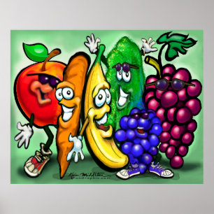 Poster van de voedselregenboogpartij