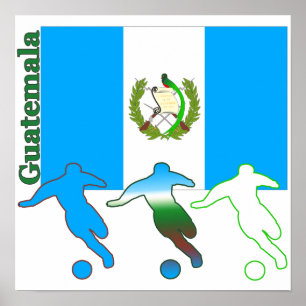 Poster van de Voetbal Guatemala