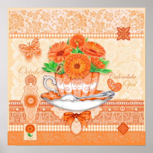 Poster van de vogelaanfler en van de opacup van Ge (Voorkant)