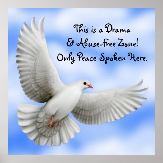 Poster van de vrije zone voor drama en misbruik (Voorkant)