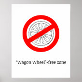 poster van de vrije zone "Wagon Wheel" (Voorkant)