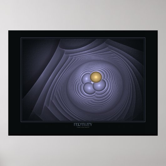 Poster van de vruchtbaarheid op zwart (Voorkant)