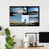 Poster van de vuurtoren Collage! (Thuiskantoor)