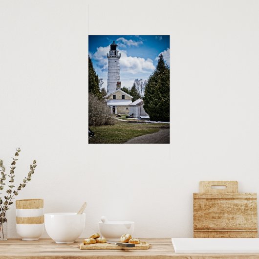 Poster van de vuurtoren van het Deurland (Keuken)