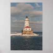 Poster van de vuurtoren van het meer van Michigan (Voorkant)