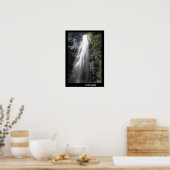 Poster van de waterval in Indonesië (Keuken)