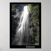Poster van de waterval in Indonesië (Voorkant)