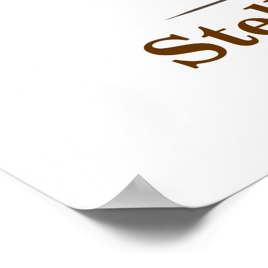 Poster van de Weddenschap - Natural Brown (Hoek)