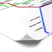 Poster van de Wenen-buiskaart (Hoek)