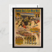 Poster van de Wilde Westennen van de Rekening van Briefkaart (Voorkant / Achterkant)