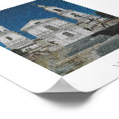 Poster van de Wit-Russische kerkarchitectuur Viteb (Hoek)