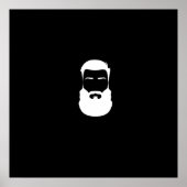 Poster van de witte baard (Voorkant)