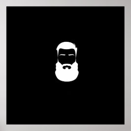 Poster van de witte baard