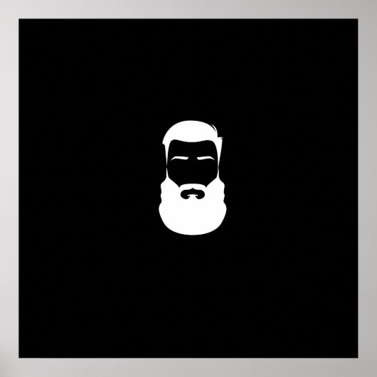 Poster van de witte baard (Voorkant)