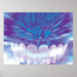 Poster van de witte tanden