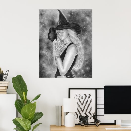 Poster van de witte witch (Thuiskantoor)