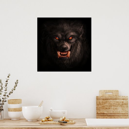 Poster van de wolf (Lycanthropy) (Keuken)