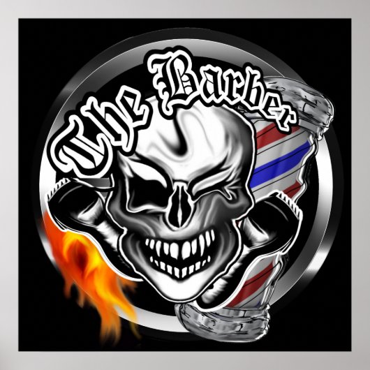 Poster van de wrijvende Barber (Voorkant)