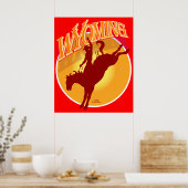 Poster van de Wyoming rodeo-zonsopgang (Keuken)