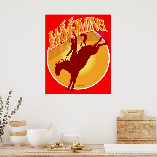 Poster van de Wyoming rodeo-zonsopgang (Keuken)