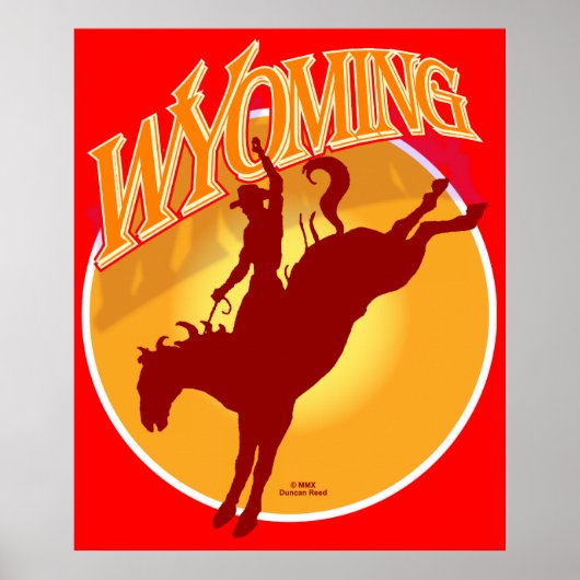 Poster van de Wyoming rodeo-zonsopgang (Voorkant)