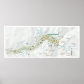 Poster van de Yosemite Valley-plattegrond (Voorkant)