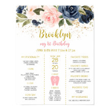 Poster van de zeemacht van de eerste verjaardag va