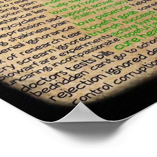 Poster van de ziekte van Lyme, ontkend, genegeerd (Hoek)